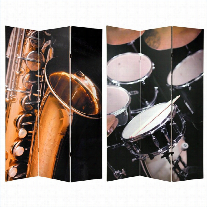 Oriental Music Drums An Dsaxophone Room Divider