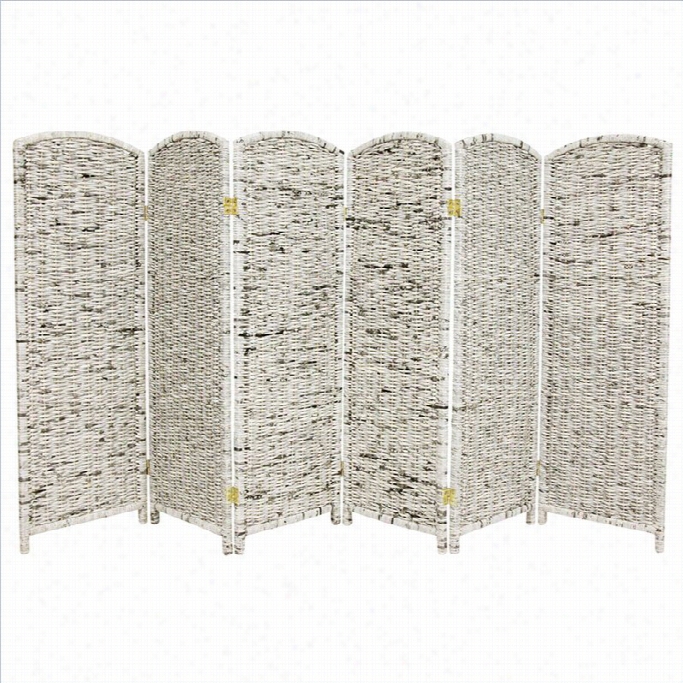 Oriental Recycled Newspaper 6 Panel Rroom Divider