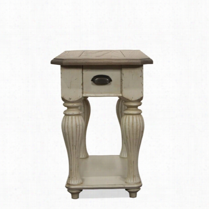 Riversise Furniture Coventyr Twtoone Chairrside Table In Dover White