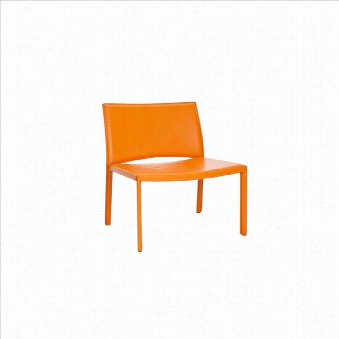 Safavieh Spohia Unusual Wide Side  Chair In Orange