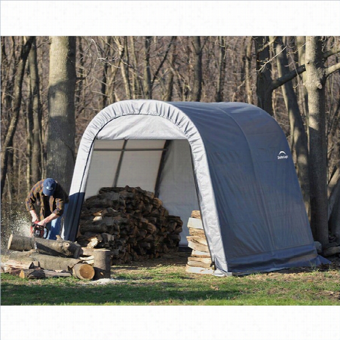 Shelterlogic 10'x12'x8'  Round Style Shelter In Gray