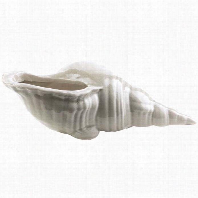 Surya Clearwater 3.74 X 9.25 Ceramci Shell In Smooth And Shining Ivory