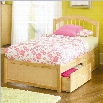Atlantic Furniture Windsor Platform Bed w Trundle in Natural Maple