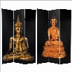 Oriental Double Sided Thai Buddha Room Divider with 3 Panel