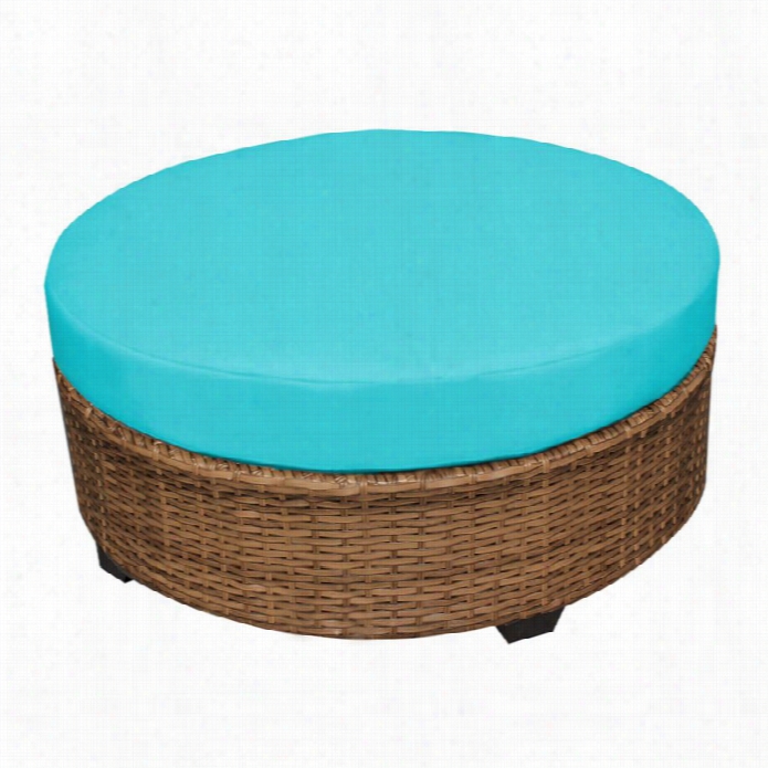 Tkc Laguna Outdoor Wicker Round Coffee Table In Aruba