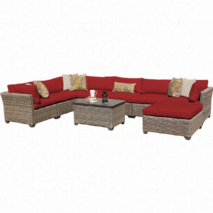 Tk C Monerey 9piece Outdoor Wicker Sofa Set In Terracotta