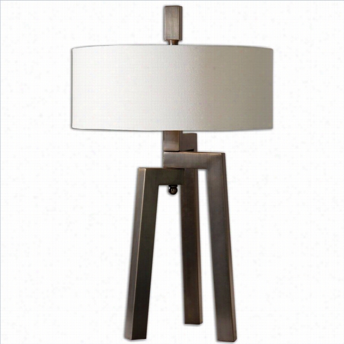 Uttermost Mondovi Modrn Table Lamp In Antiqued Bronze With Gold