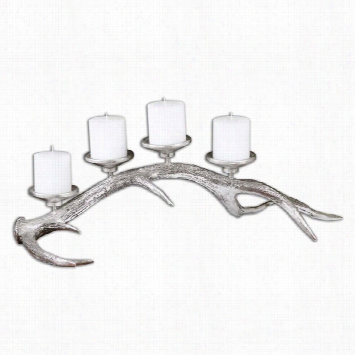 Uttermost Silver Antler Candleholder