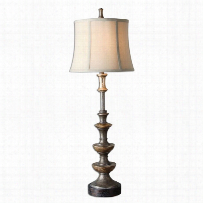 Uttermost Vetralla Buffet Lamp In Burnished Textured Silver