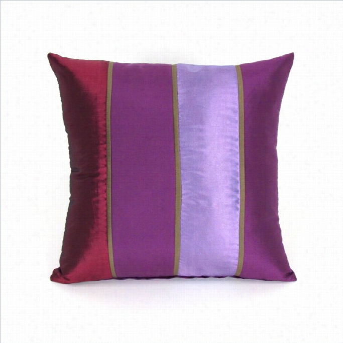 Wayborn Poleester Decorative Pillow 18 X 18 In Shadess Of Purple