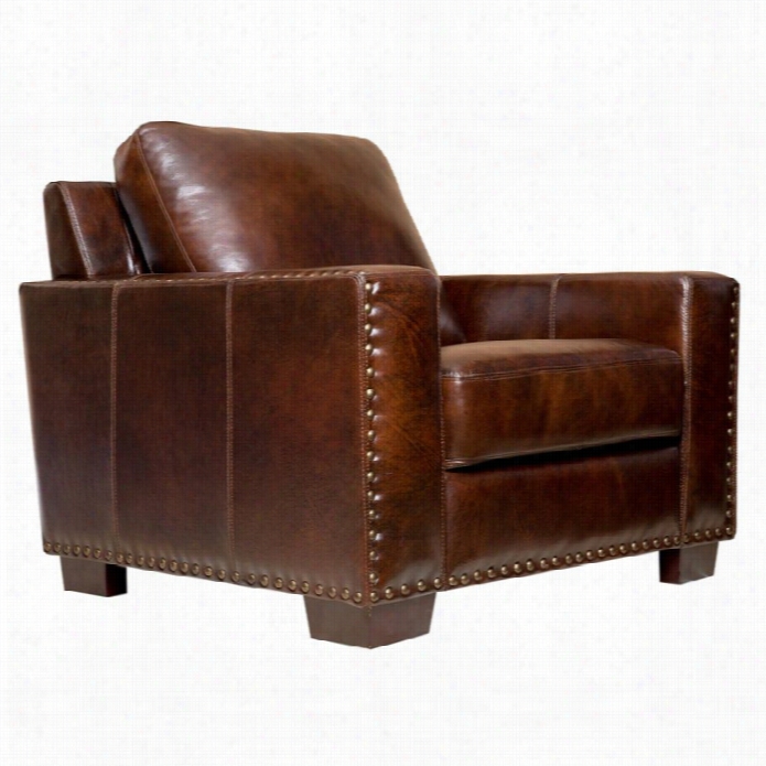 Abbyson Livelihood Beverly Leather Arm Chair In Epsresso