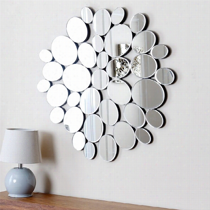 Abbyson Living Gala Accent Awll Mirrror In White