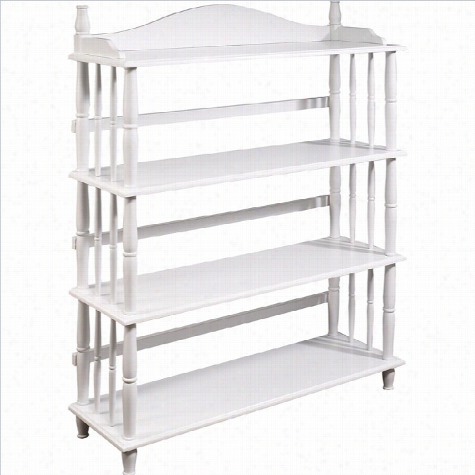 Altra Furniture Daysha 4 Shelf S Pindle Leg Bookcase In Pale