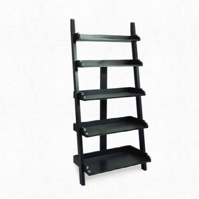 American Drew Camden Black Ladder Wall Srorage Bookcase