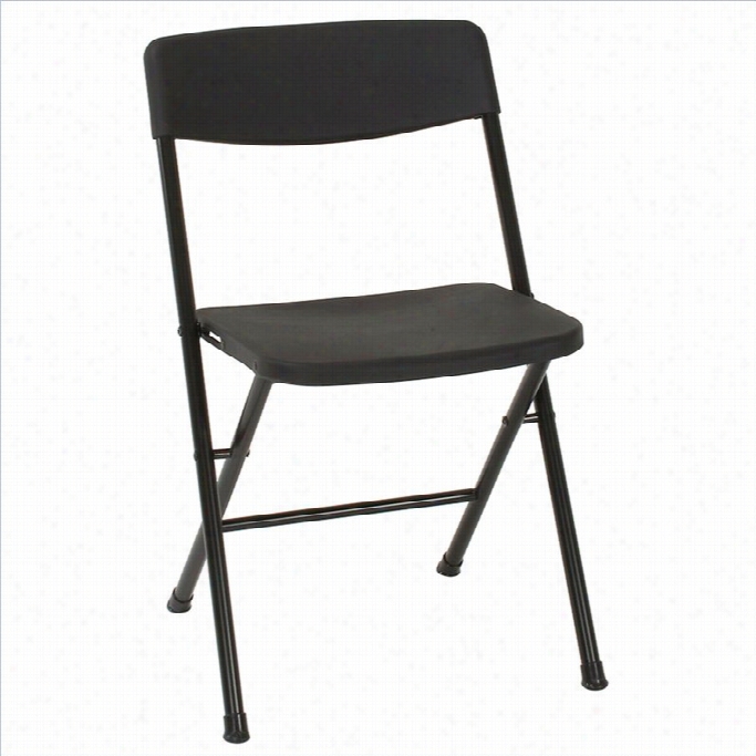 Ameriwood Cosco Resin Folding Chair In Black (4-pack)