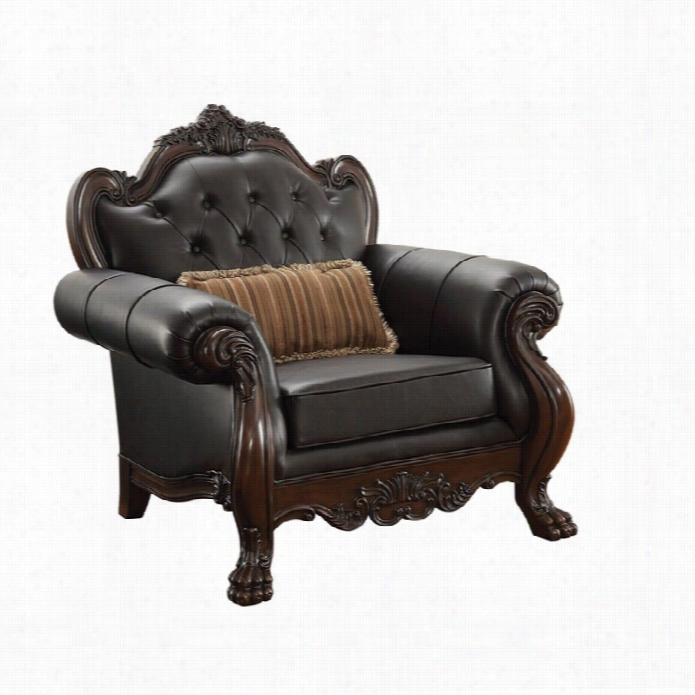 Coaster Amairani Aux Leather Accent Chair In Unilluminated Brown