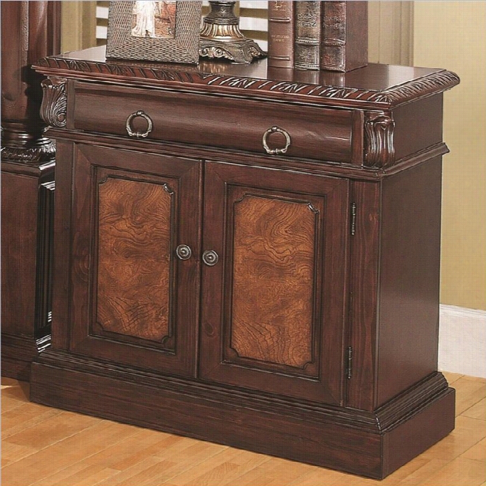 Coaster Magnificent Prado Nighhtstand In Warm Cherry Finish