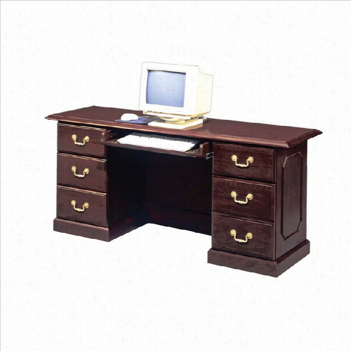 Dmi Governors Wood Computer Credenza In Mahogany