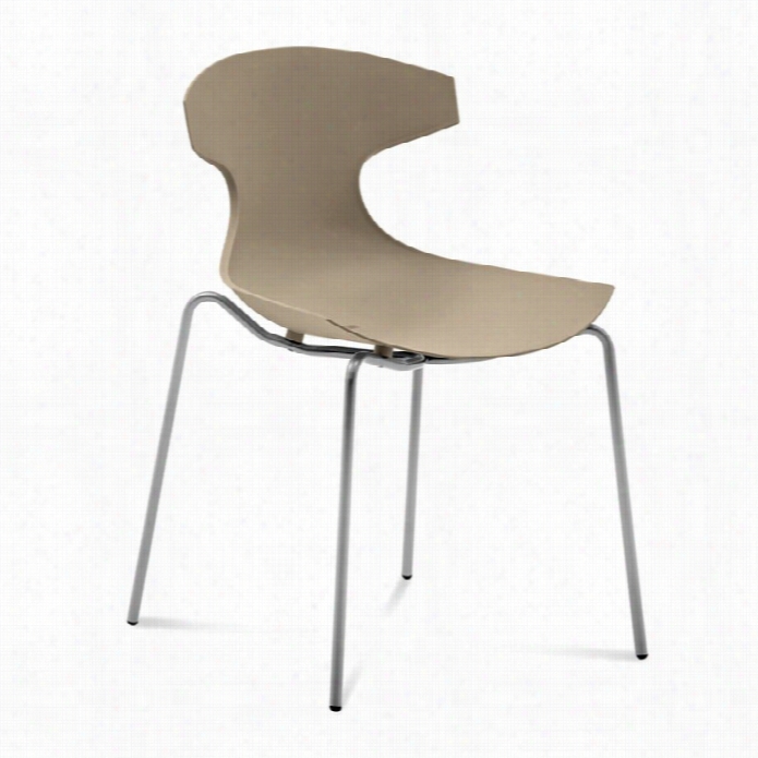 Domitalia Echo Stacking Dining Chair In Taupe