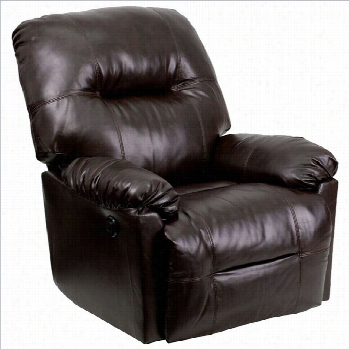 Flash Furniture Contemporary Bentley Chaise Power Recliner In Brown