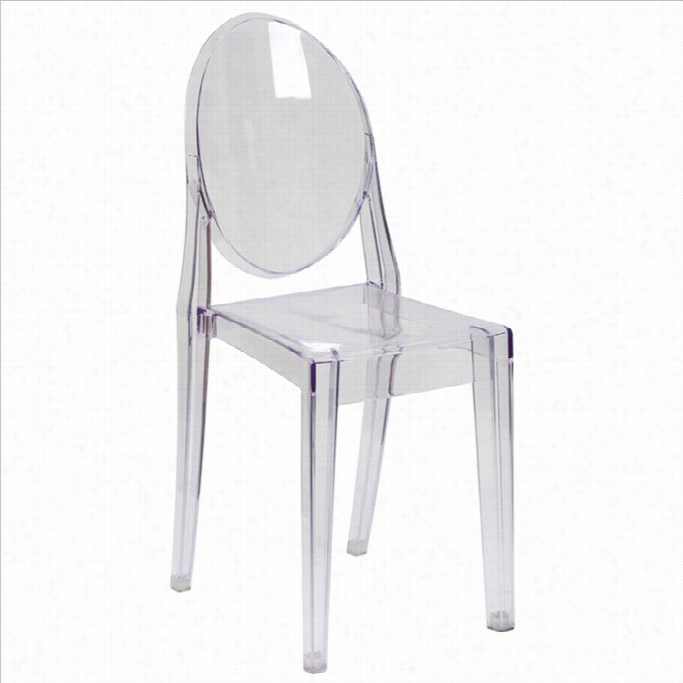 Flassh Furniture  Ghost Dining Chair In Transparent Crystal