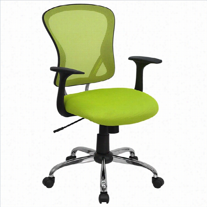 Flash Furniture Mid Backk Mes Office Chair In Green