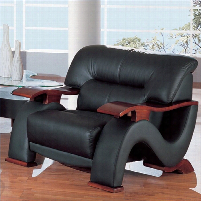 Global Furniture Usal Eather Chair In Black