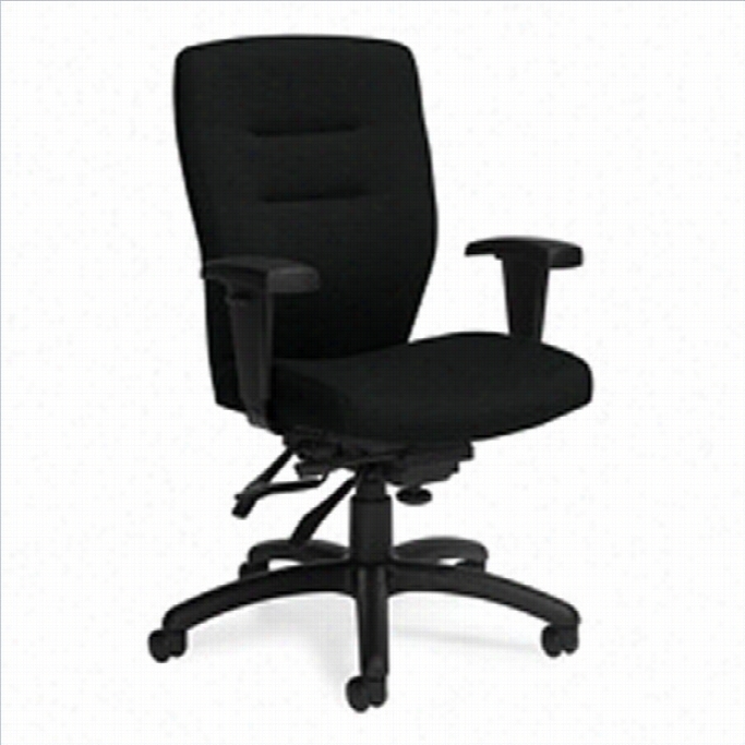 Global Synopsis  Medium Back Multi Tilter Office Cbair In Black Coal