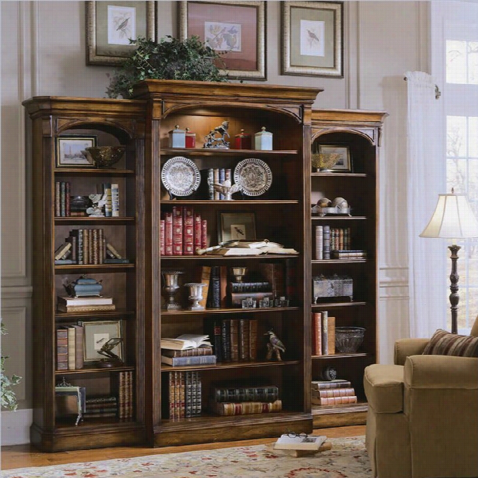 Hooker Furniture Brookhaven Wall Bookcase In Clear Cherry