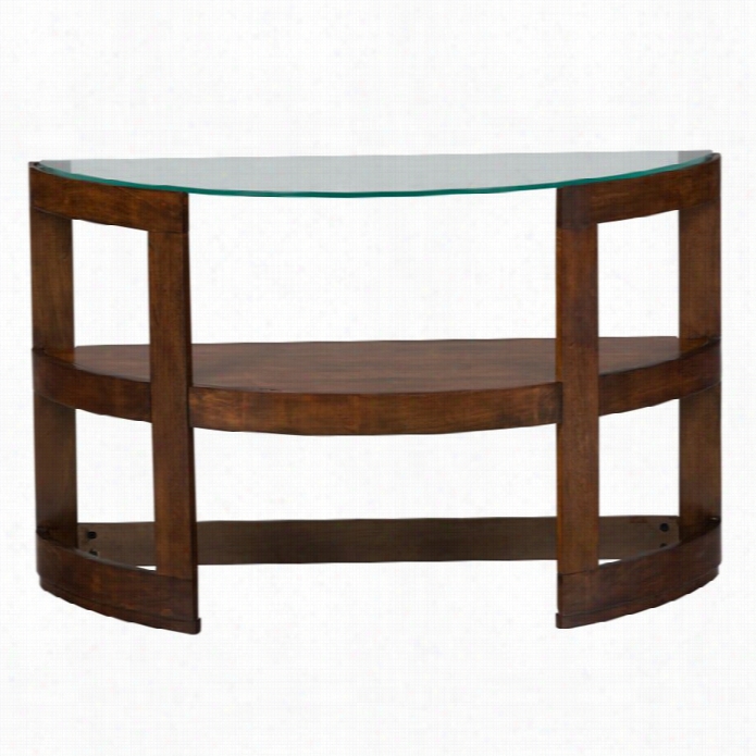 Jofran Avon Demilune Wood Console Tahle In Birch