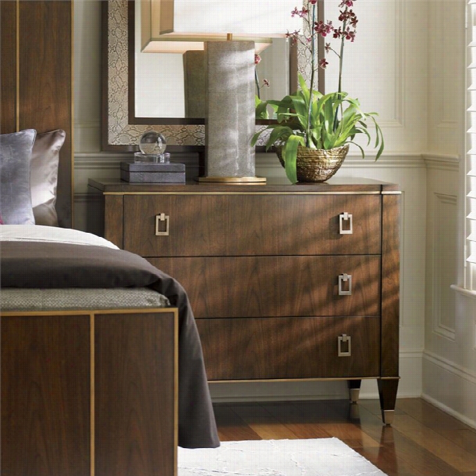 Lexington Tower Place Evanst On 3 Draer Wood Dresser In Walnut