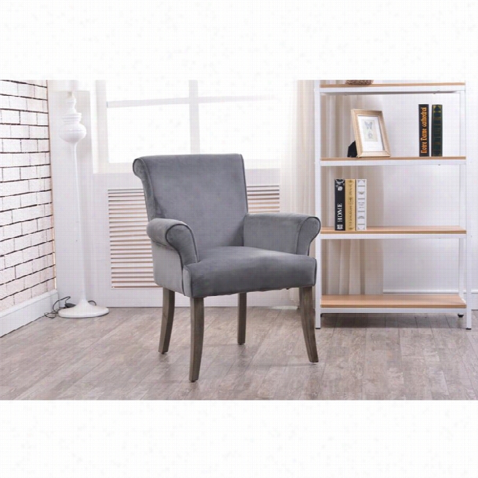 Linon Calla Accent Chair Incharcoal