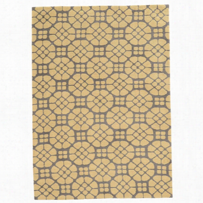 Linon Geo 8' X 10' Hnd Tufted Rug In Grey And Butter