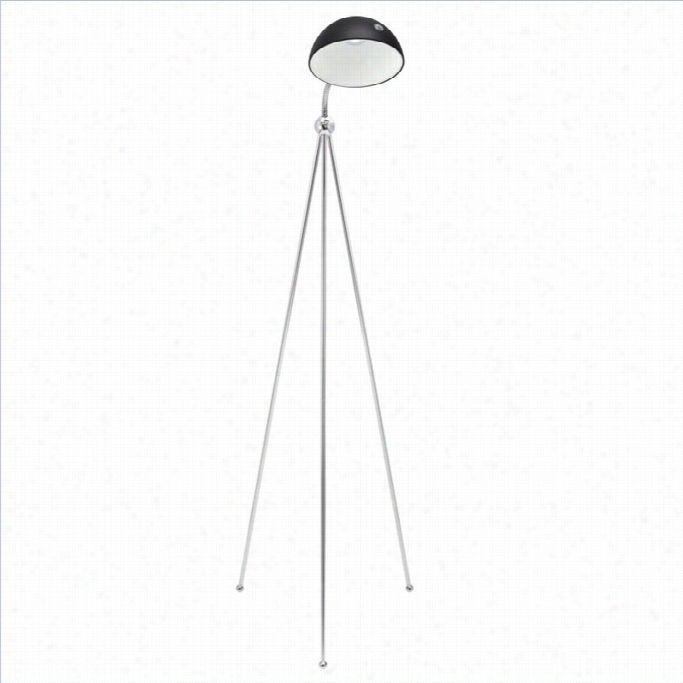 Lumisource Capello Led Floor Lamp In Chrome And Black