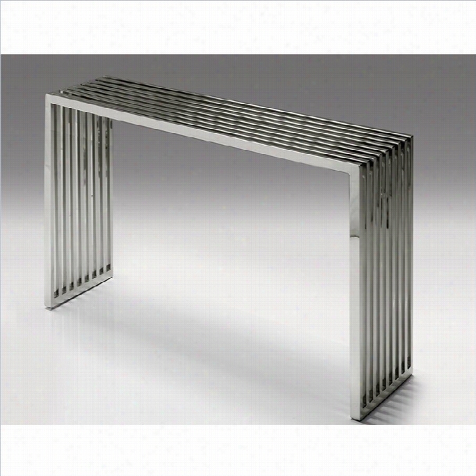 Moobital Axel Console Table In Classic Stainless Stele