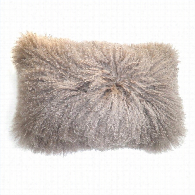 Moe's Lamb Fur Rectangle Pillow In Natural