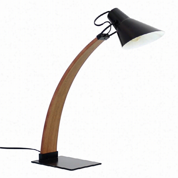 Noah Stand  Lamp In Walnug An D Black