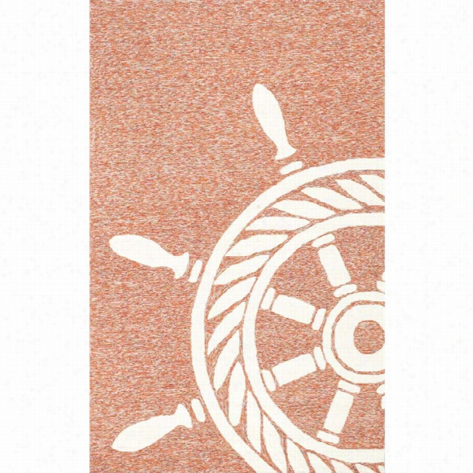 Nuloim 5' X 8' Hand Hoooked Brendan Indoor And Outdoor Rug In Terra