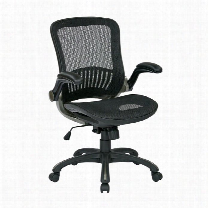 Office Star Work Smart Bla Ck Office Chair With Titanium Finish