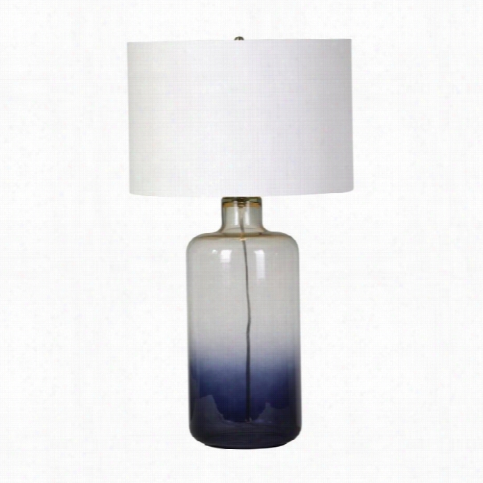 Renwil Nightfall Tahle Lamp In Blue Ombre Glass