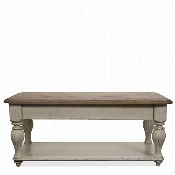 Riverside Furnuture Coventry Lift Top Rectangular Coffee Table In Dover White