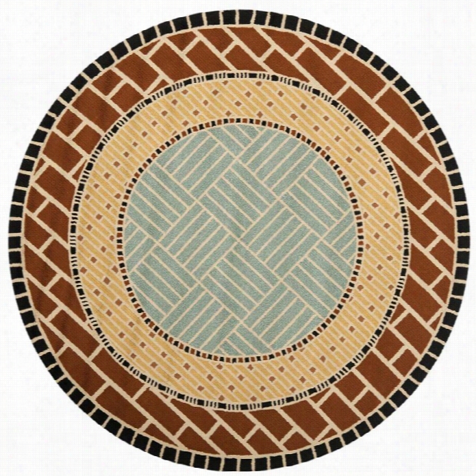 Safavieh Four Seasons Brow Nindoor Outdoor Rug - Round 6'