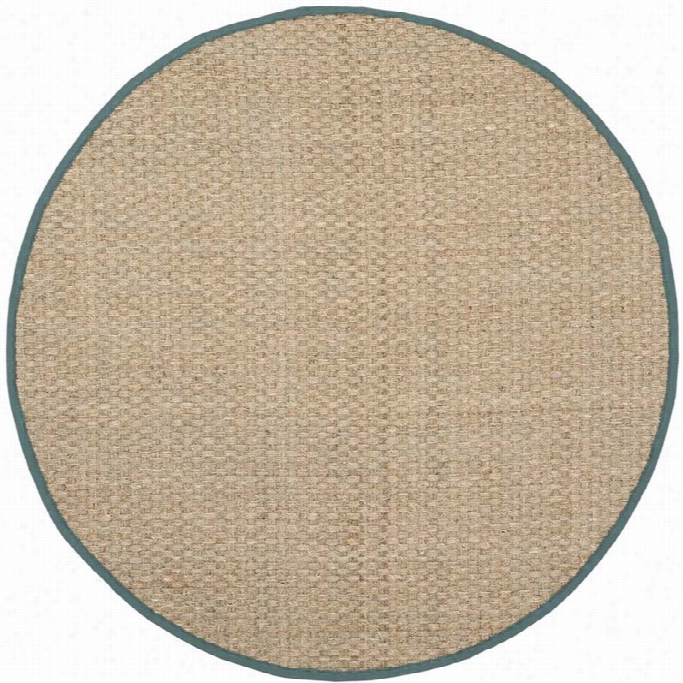 Safavieh Atural Fier Round Rug Ni Natural / Light Blue