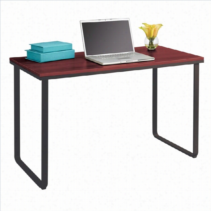Safco Steel Workstation In Cherry And Black
