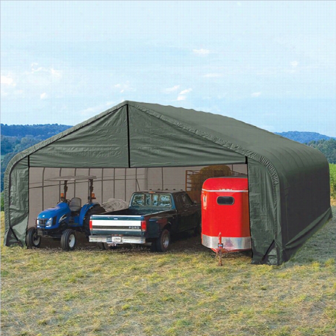 Shelterlogic 30'x28'x16' Peak Syle Sheter In Green