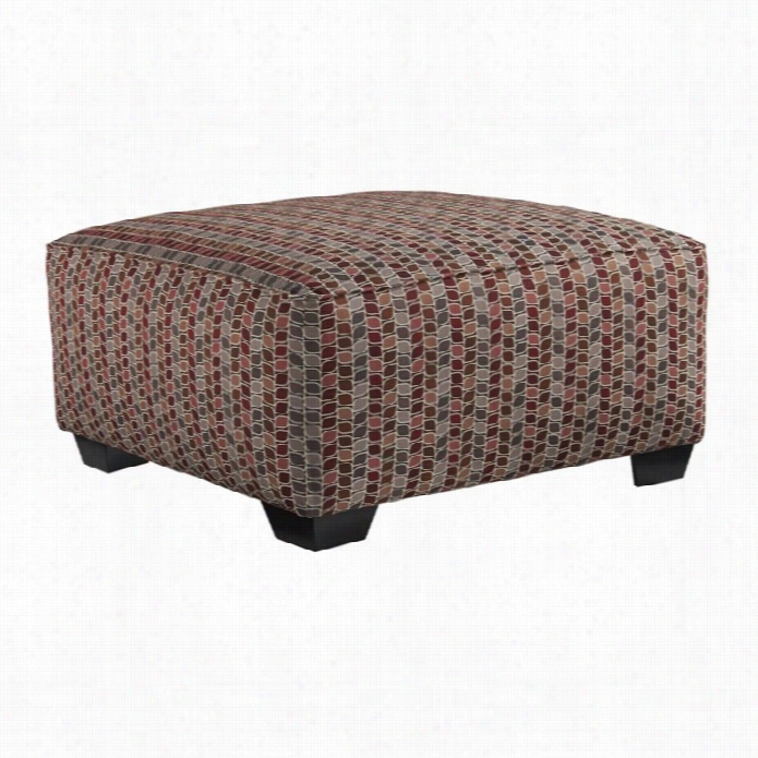 Signature Design By Ashley Furniture Doralin Square Ottoman In Steel