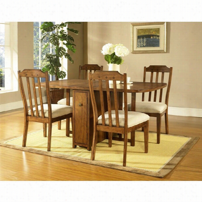 Somerton Caftsman Gate Dining Table In Medium Brown Oak