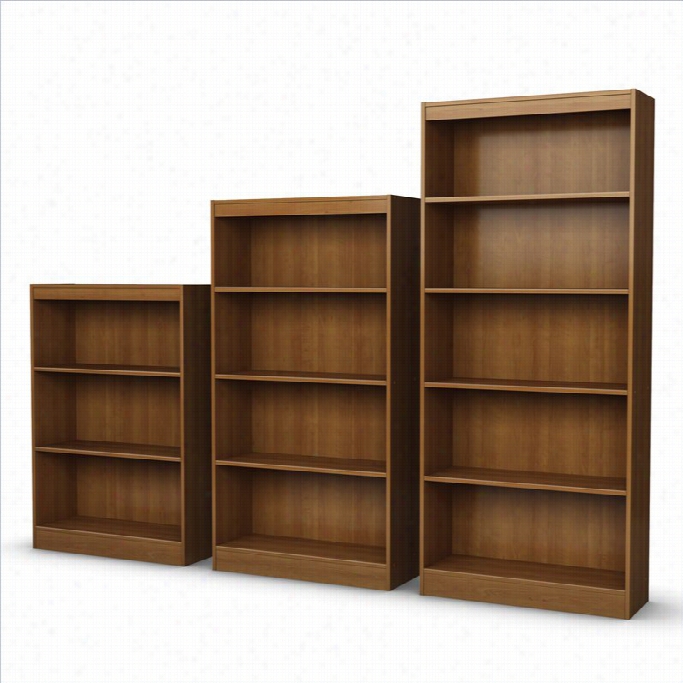 South  Shore 3 Piece Bookcase Set In Moorgan Cherrry