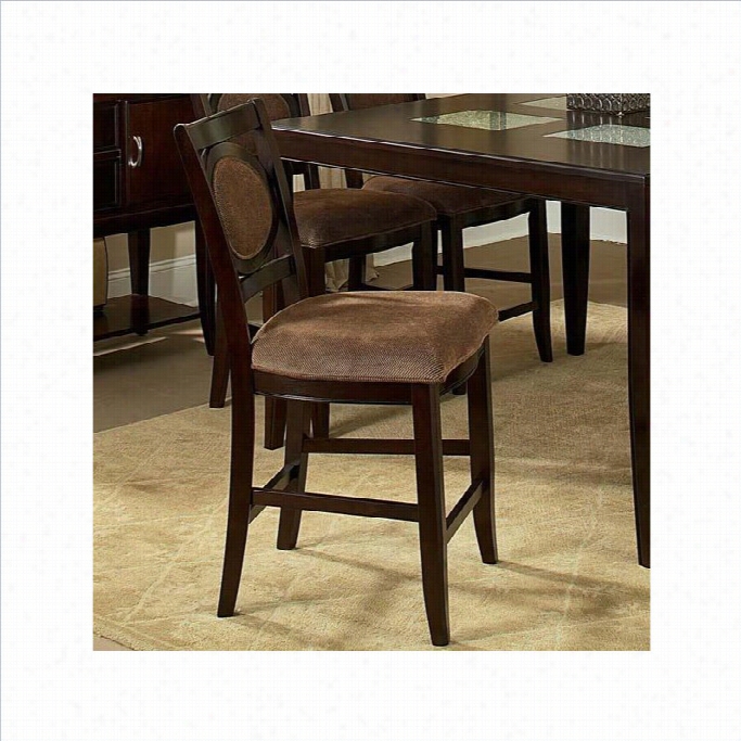 Steve Silver Company Montblanc 24 Counter Stool In Multi-step Merlot And Honey Beige