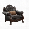 Coaster Amairani Faux Leather Accent Chair in Dark Brown